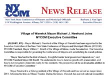 Village of Warwick Mayor Michael J. Newhard Appointed to NYCOM Executive Committee